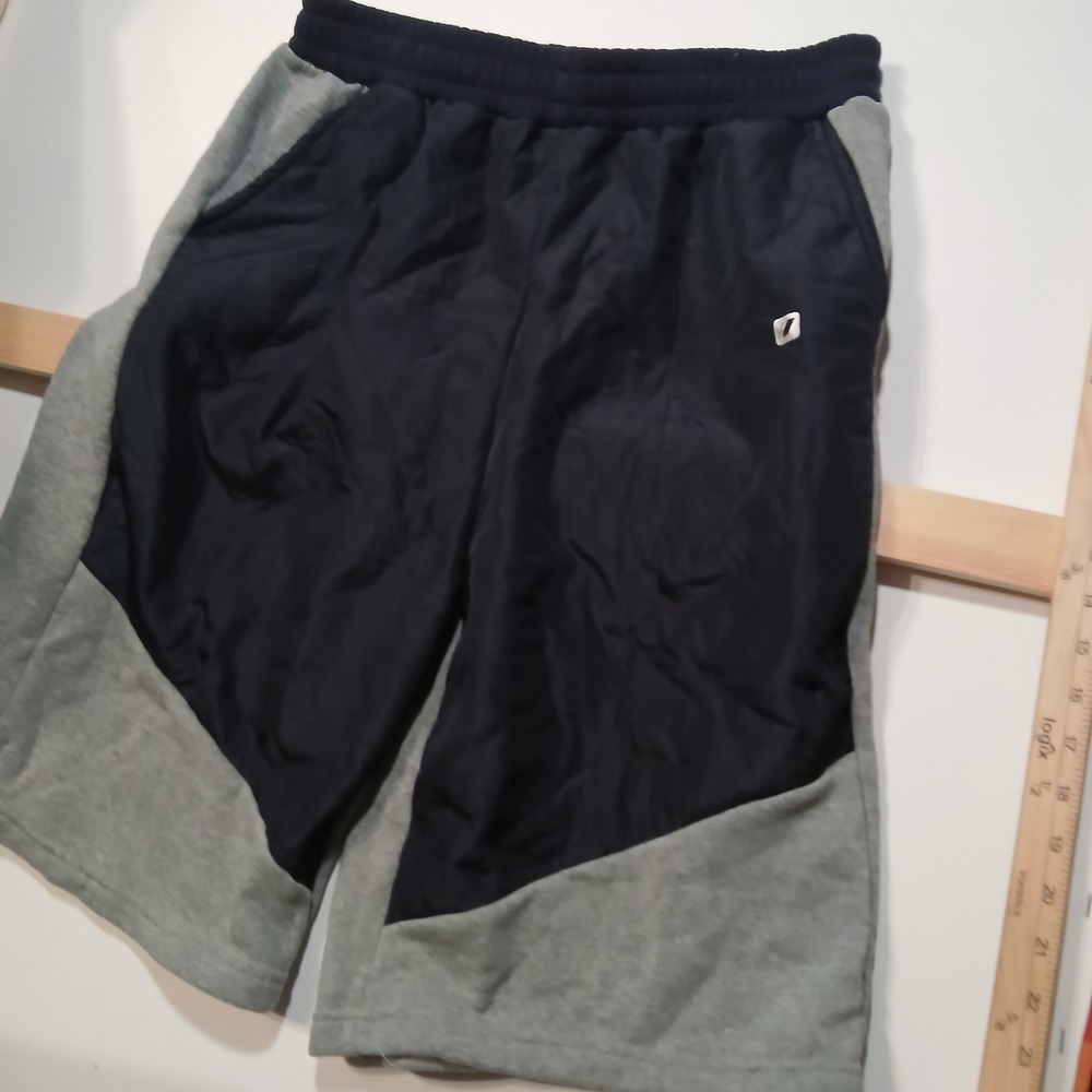 Mens Active Athletic Shorts Gray Black‎ Logo Gym Workout Casual Loungewear XXL